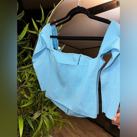 Zara Stylish Blue‎ Long Sleeve Top - Picture 8 of 9